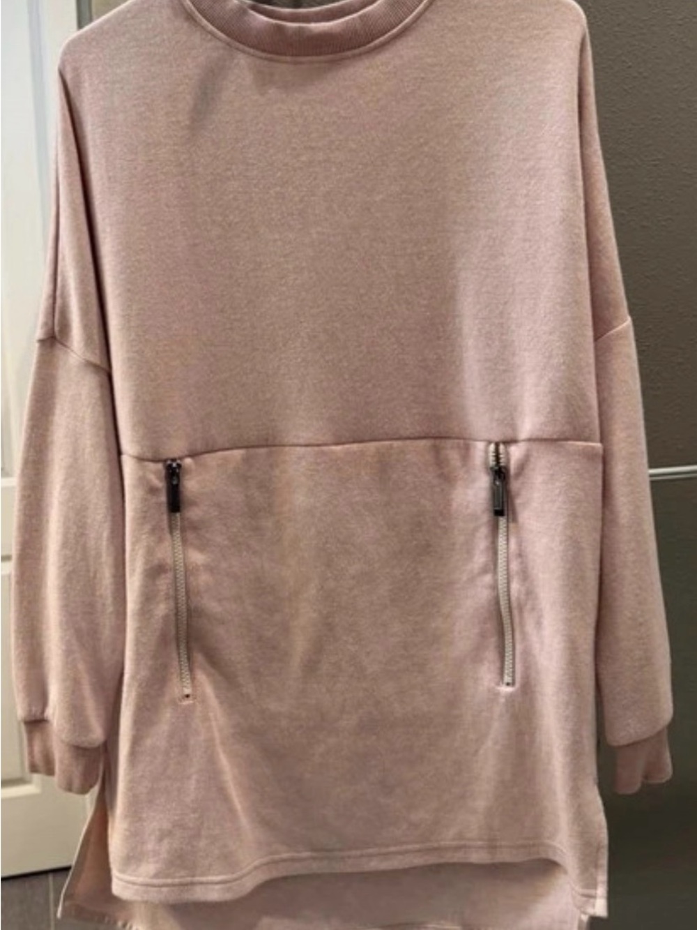 Varley Oversized Pullover Sweatshirt in Dusty Pink